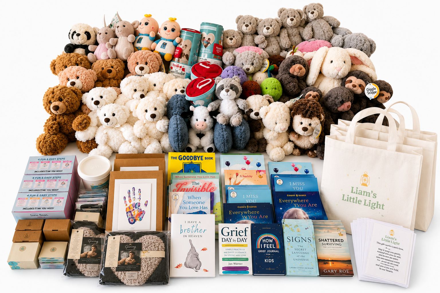 Bereavement materials prepared for the hospital